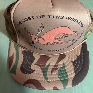 NEW  Vintage Camo Deer Hunting Funny Snapback Hat Cap